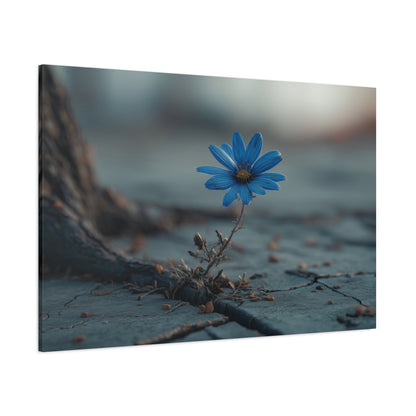 Defiant Bloom: Resilience in Gray, Hope from Stone, Nature's Triumph--1aceswild.myshopify.com