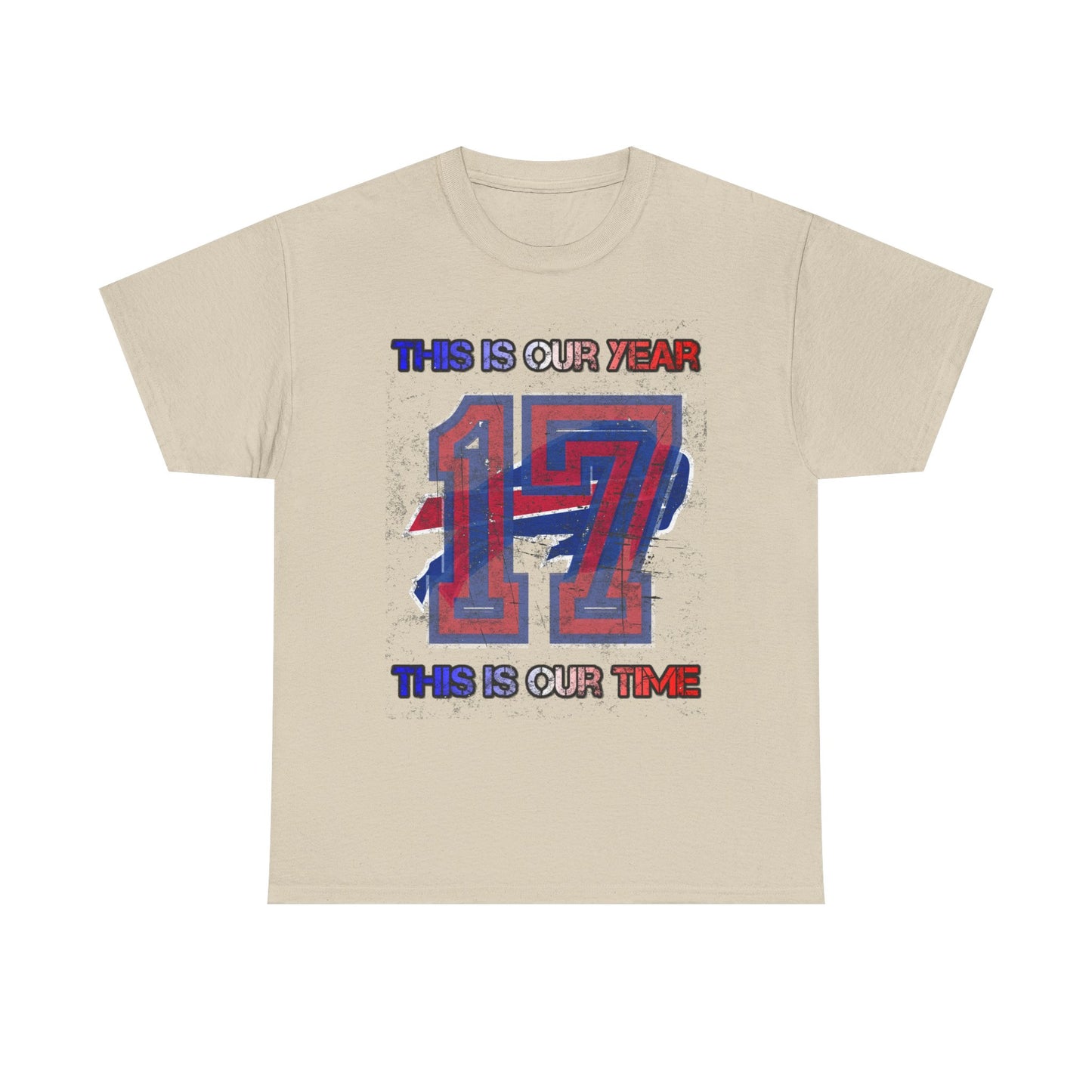 This Is Our Year 17 -Celebratory Unisex Heavy Cotton Tee, Customizable Year Shirt, Perfect for Birthdays, Team Events, Youth Spirit Gear, Everyday Comfort