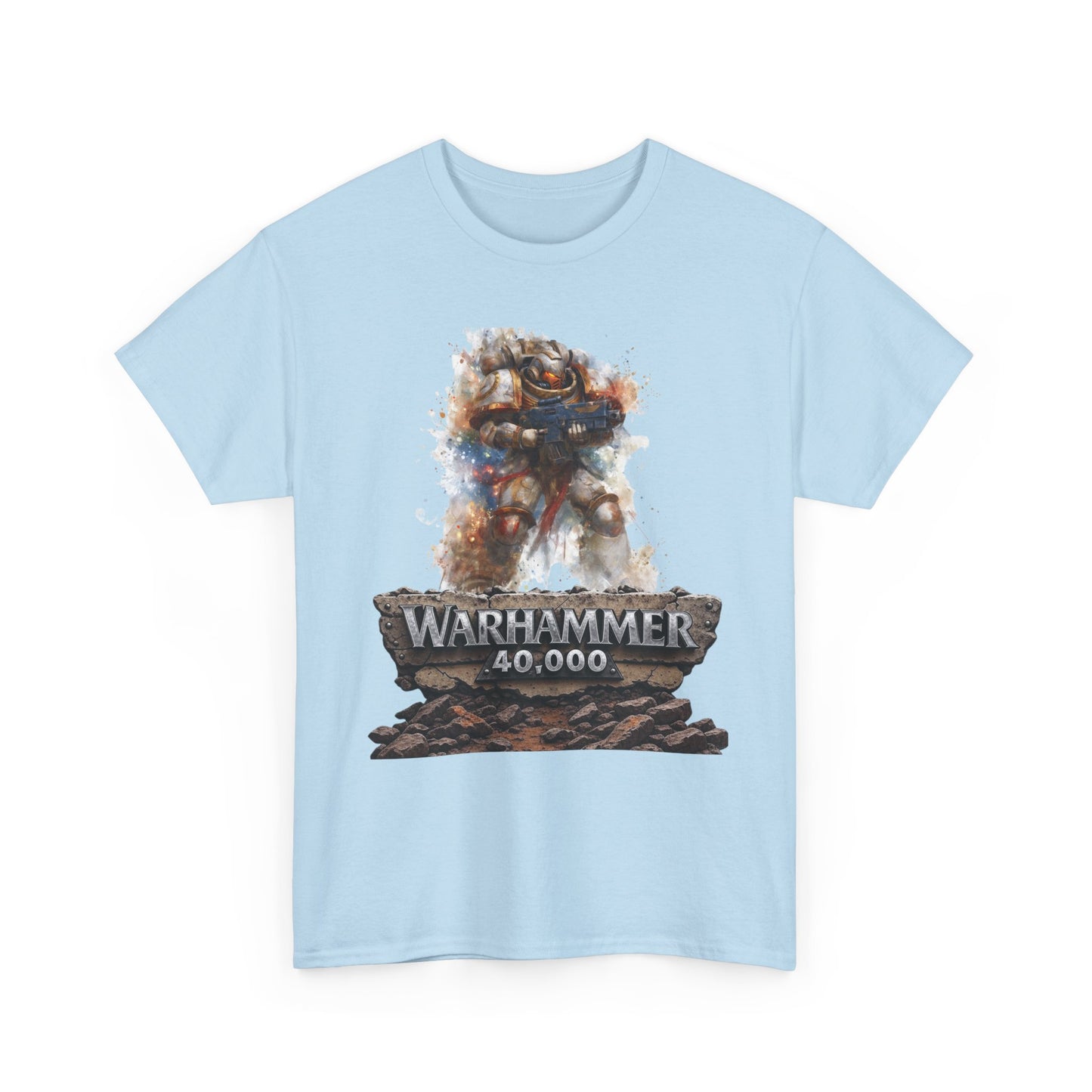 Warhammer 40,000 Graphic Tee — Sci‑Fi Battle Mech Logo T‑Shirt