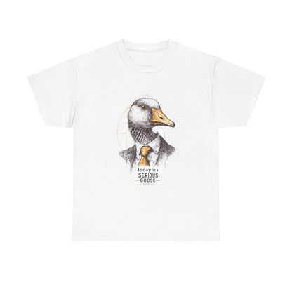Serious Goose T-Shirt | Funny Animal Tee, Quirky Graphic Tee, Gift for Animal Lovers, Casual Wear, Unique Birthday Gift