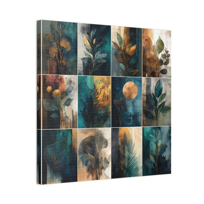 Natures Blue Green Series #6 -Botanical Wall Art, Nature-Inspired Home Décor, Eco-Friendly Canvas Print, Greenery Art Piece, Living Room Wall Hanging