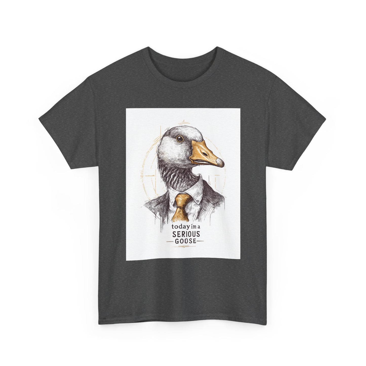 Serious Goose T-Shirt | Funny Animal Tee, Quirky Graphic Tee, Gift for Animal Lovers, Casual Wear, Unique Birthday Gift