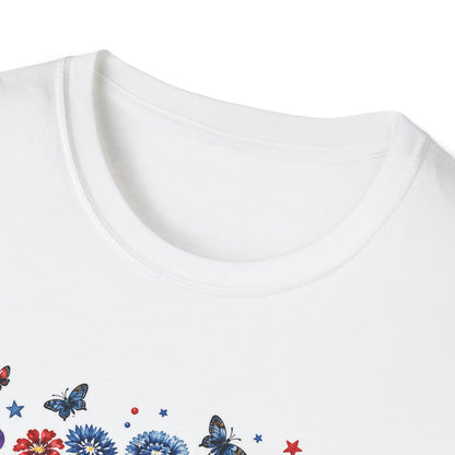 America 250th Birthday T-Shirt – July 4, 1776–2026 Patriotic Floral Tee