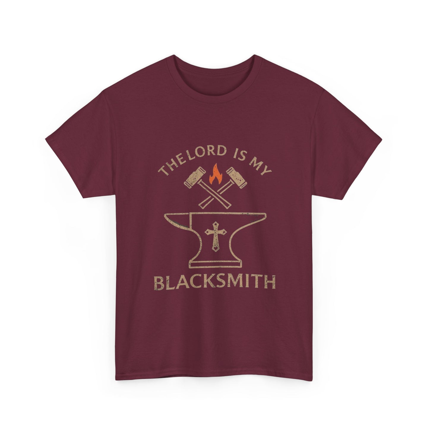 Christian Blacksmith T‑Shirt — "The Lord Is My Blacksmith" Faith Tradesman Tee