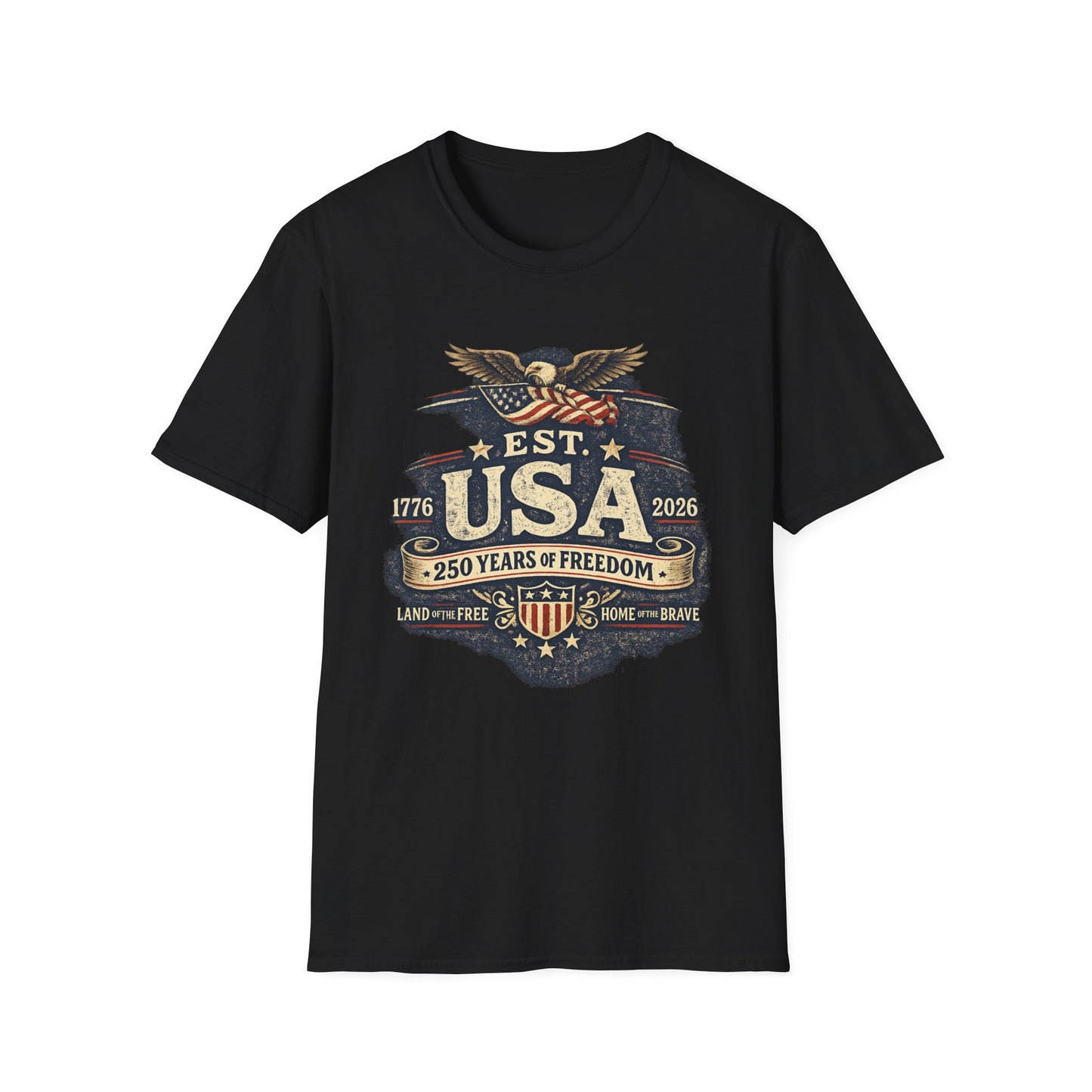 USA Established 1776–2026 Vintage Eagle T-Shirt — 250 Years of Freedom