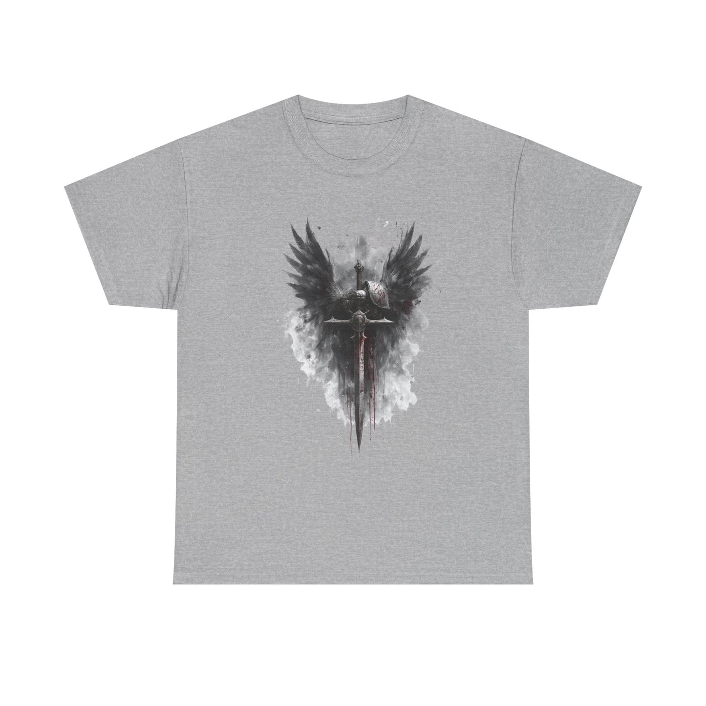 Angel of War T‑Shirt — Gothic Winged Sword Graphic Tee