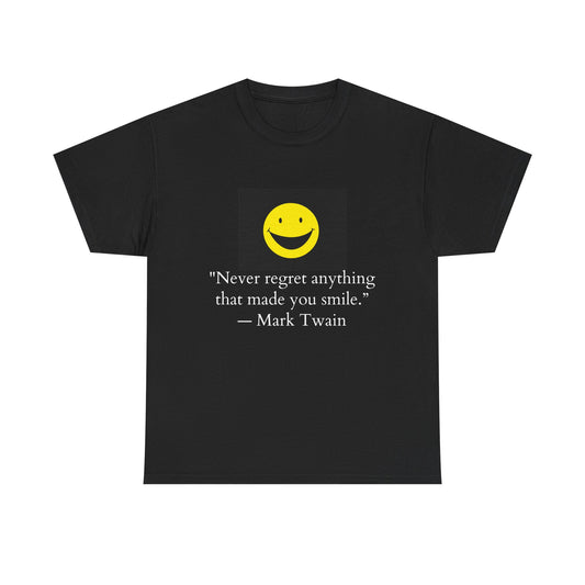 Smile Quote Tee - Unisex Heavy Cotton Shirt, Motivational Gift, Casual Wear, Birthday Present, Inspirational Apparel, Everyday Comfort