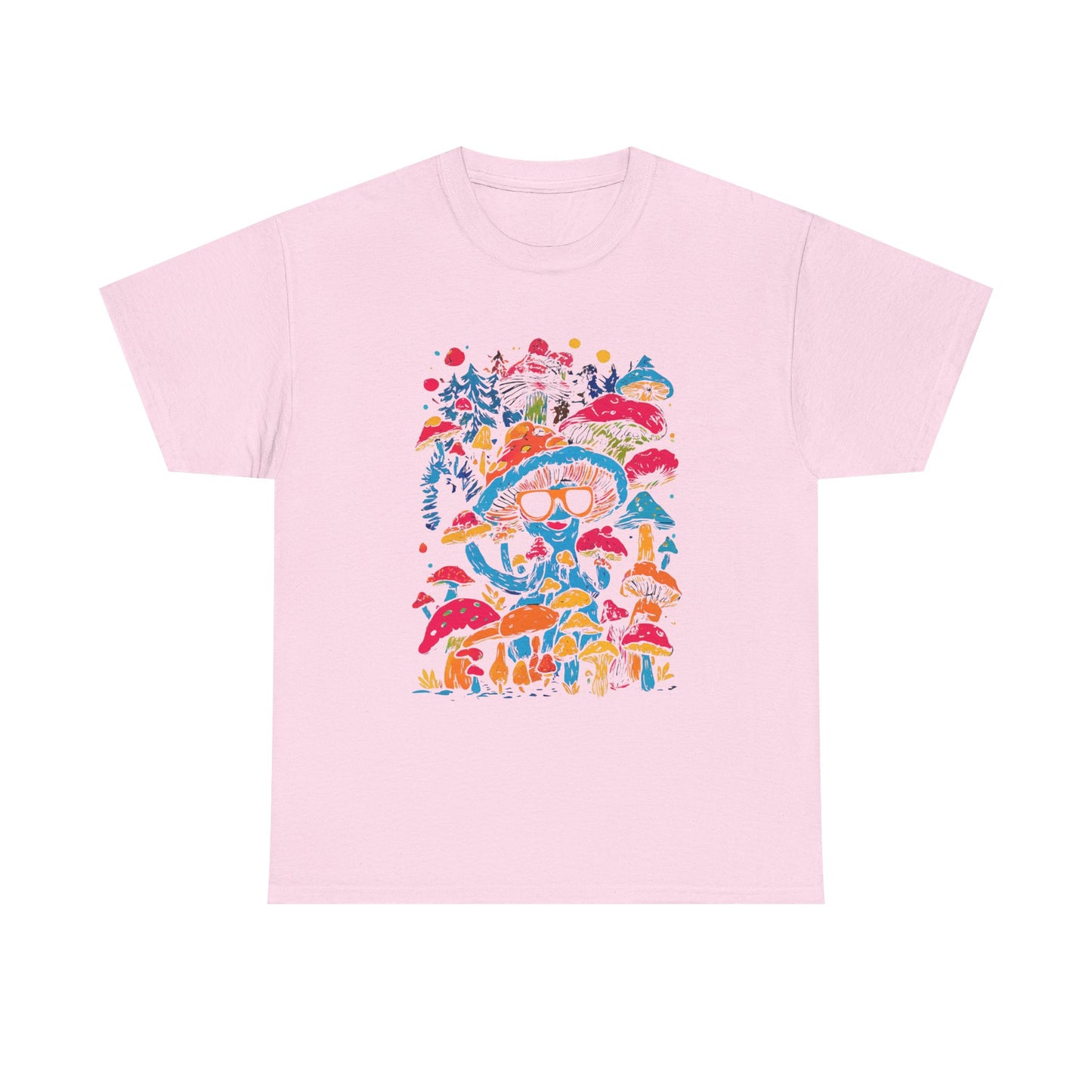 Shroom Dude - Mushroom Tee, Unisex Heavy Cotton T-Shirt, Vibrant Graphic Shirt, Perfect for Festivals, Eco-friendly Gift, Casual Wear