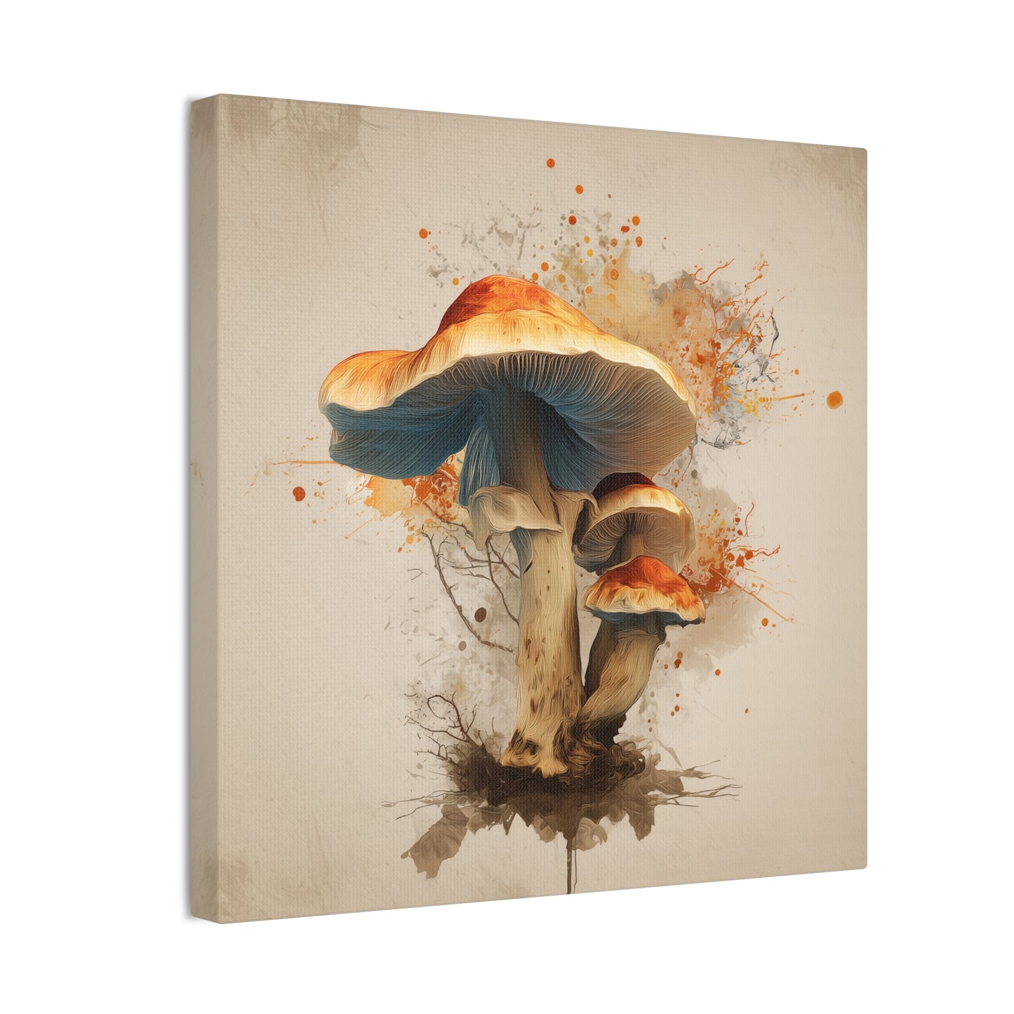 Mycelium Spread -Mushroom Canvas Art, Stretched Wall Decor, Bohemian Home Decor, Psychedelic Wall Art, Nature-Inspired Art