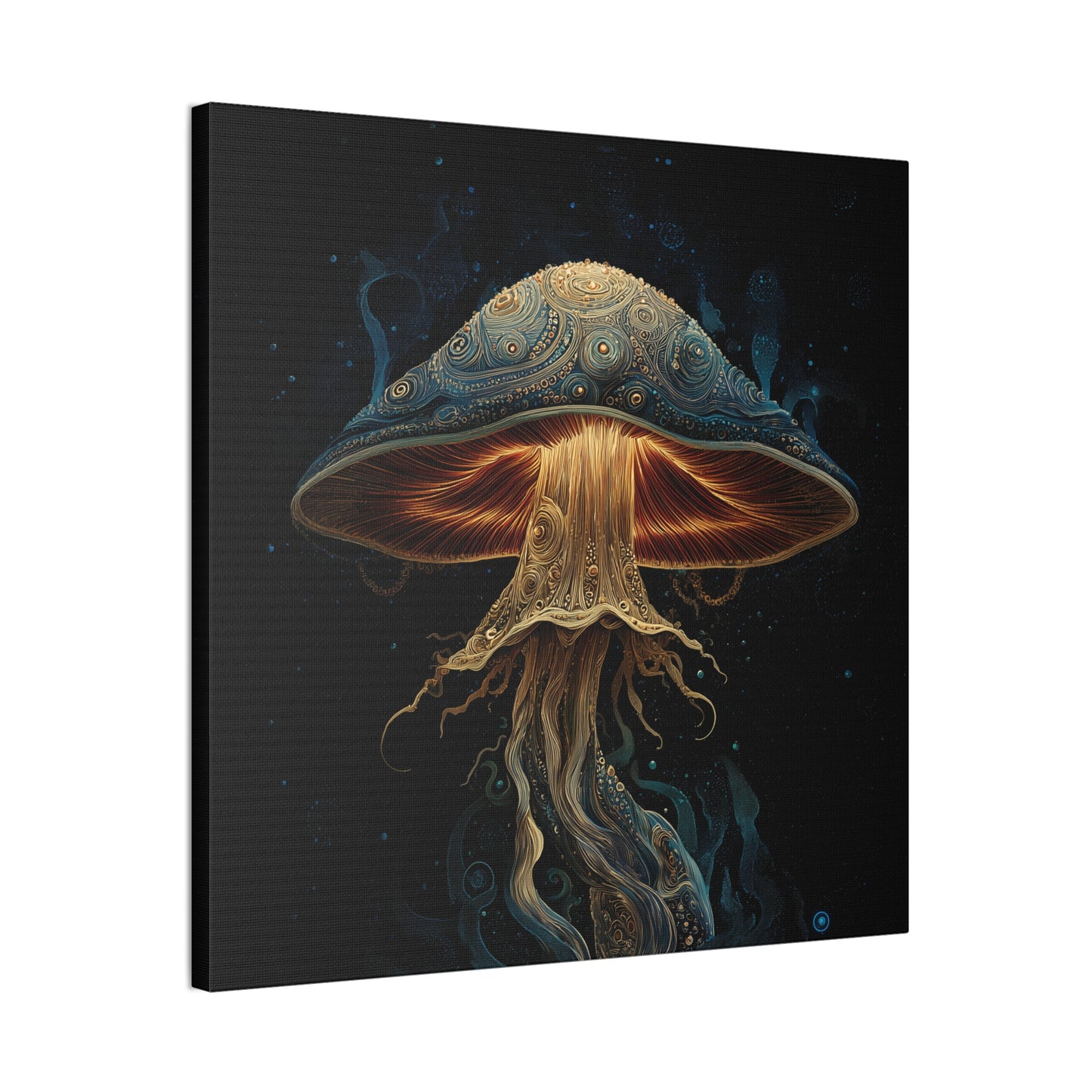 Nightlight -Mushroom Canvas Art, Stretched Wall Decor, Bohemian Home Decor, Psychedelic Wall Art, Nature-Inspired Art