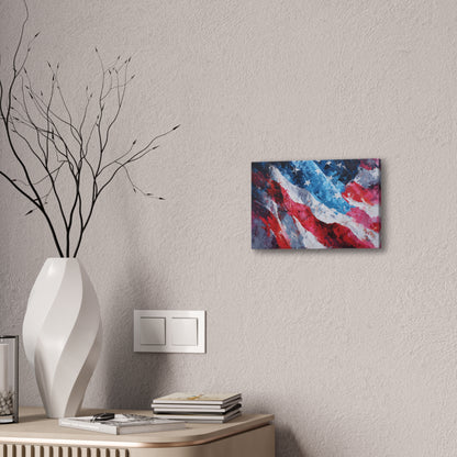 Patriotic Canvas Wall Art - American Flag Decor, USA Art, Independence Day Decoration, Gift for Veterans, Home Wall Decor