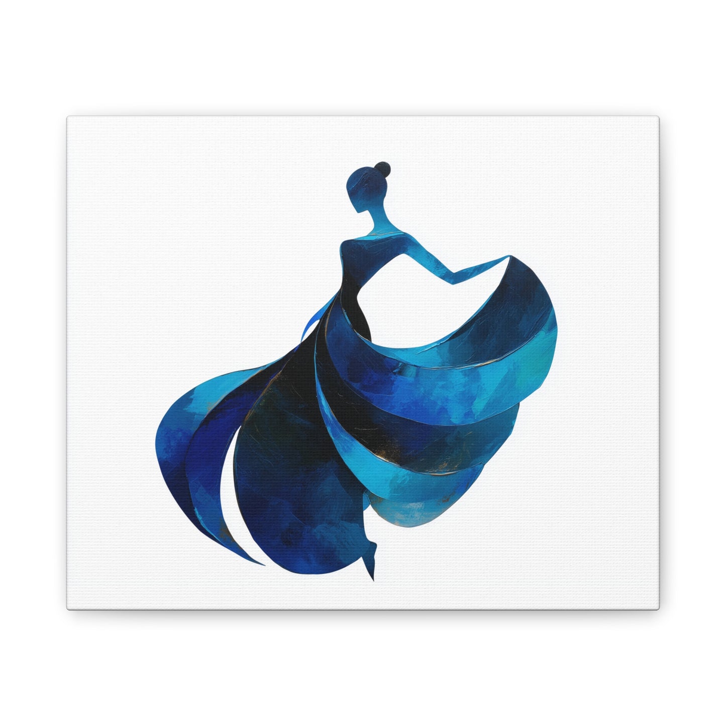 Dancing with the Water Series #4 -Elegant Silhouette Canvas Wall Art, Abstract Decor for Home, Gift for Women, Living Room Artwork, Dance Theme Decoration