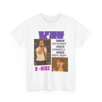 D-Nice Funny Unisex T-Shirt with Quirky Design, Humor Tee, Gift for Friends, Casual Wear, Unique Graphic Tee, Cartoon T-Shirt